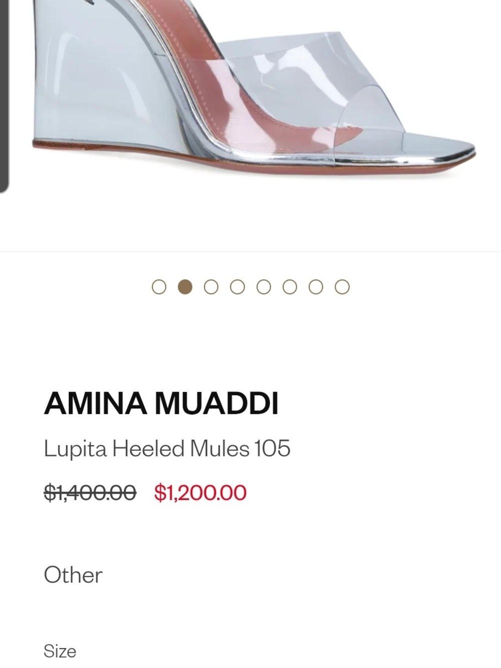 AMINA MUADDI Lupita Heeled Mules 105 in Clear